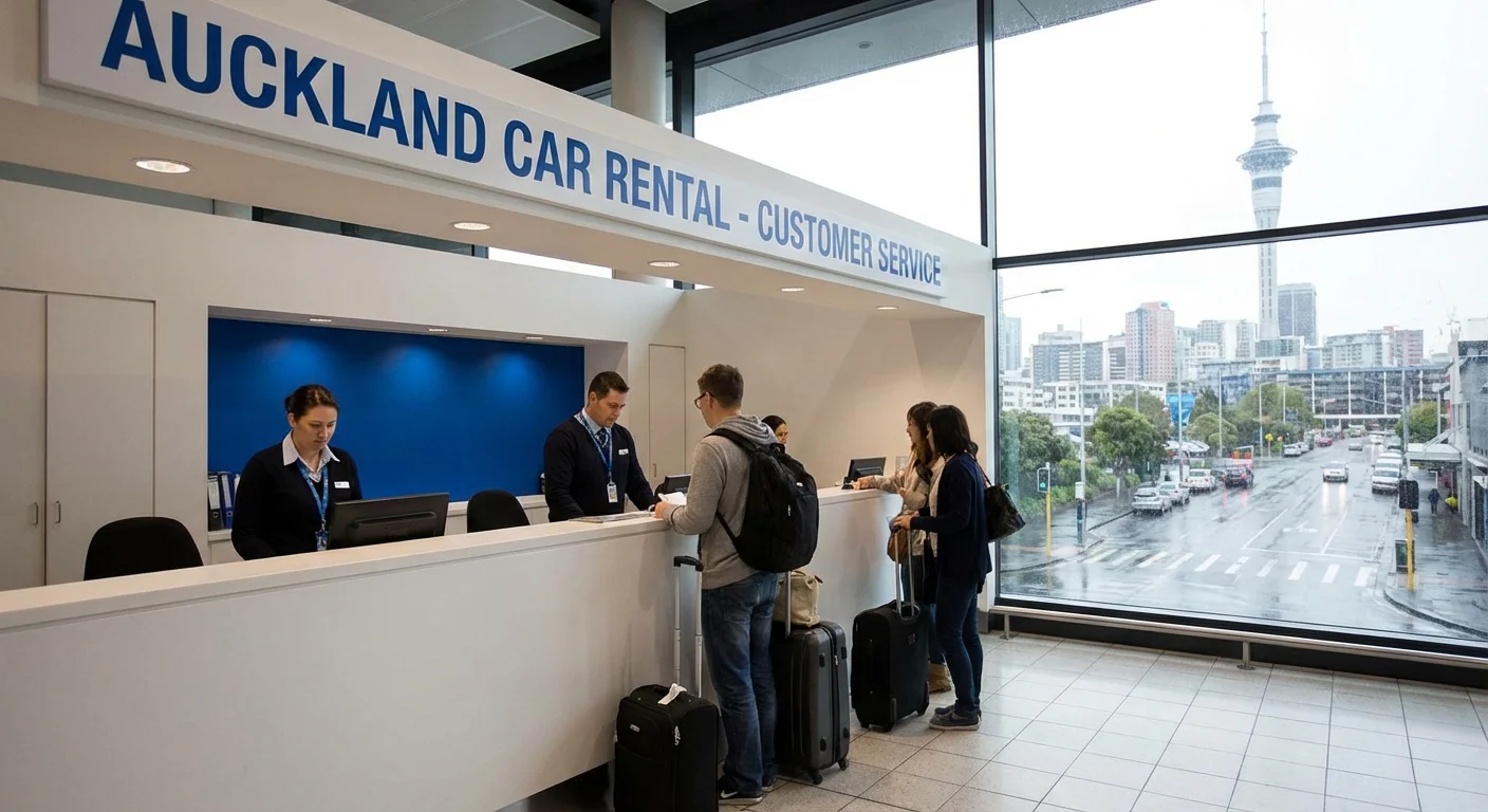 Friendly rental car customer service at Auckland rental office