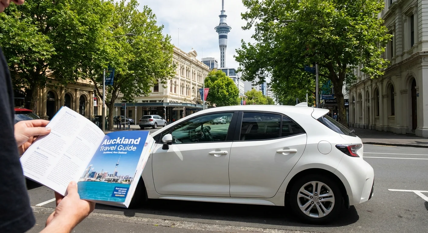 Customer booking a small rental car online from Auckland