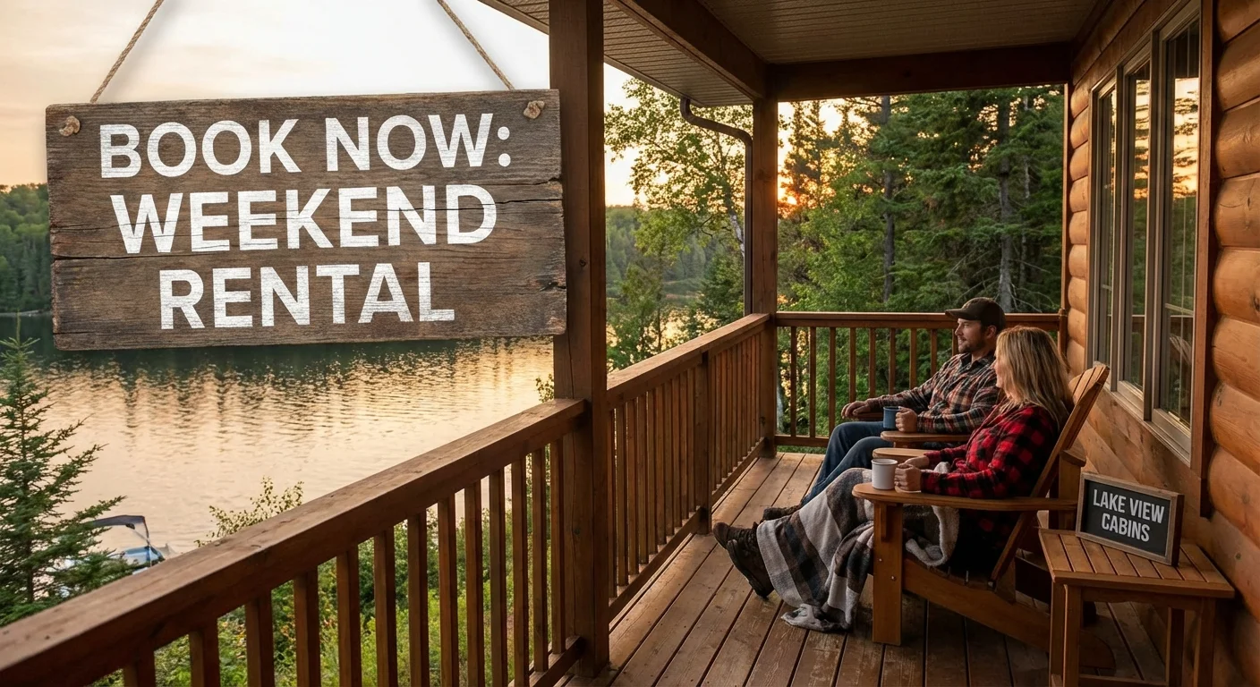 Happy couple booking a weekend rental car online