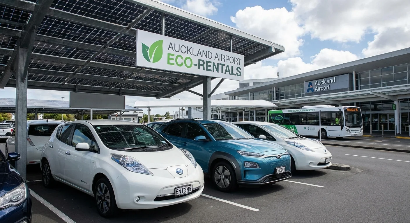 Eco-friendly rental cars including hybrids and electric vehicles at Auckland Airport