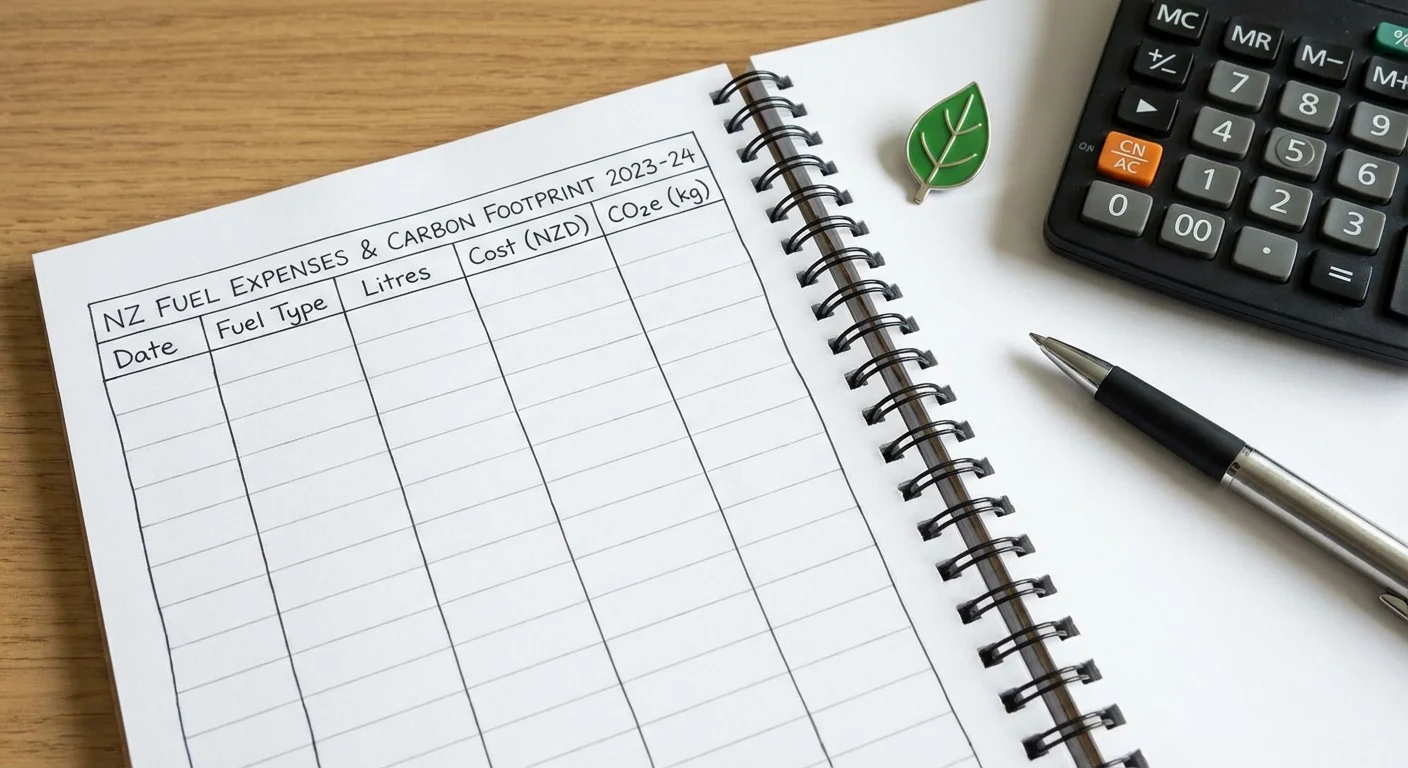 Illustration of fuel expenses and carbon footprint considerations in New Zealand