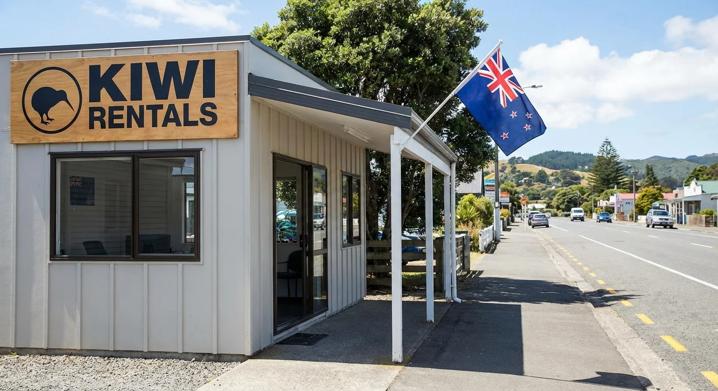 Local Kiwi-owned rental car office in Māngere, Auckland