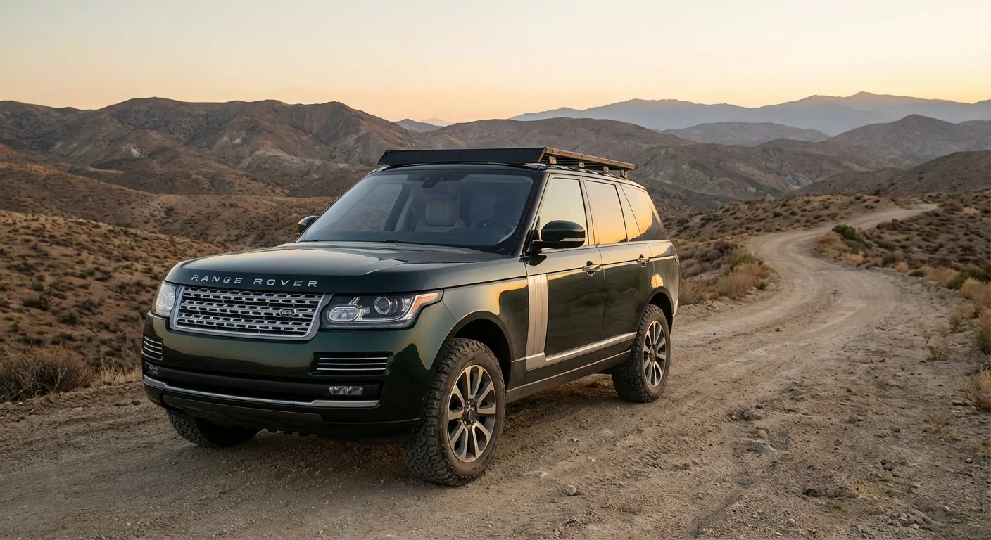 Luxury Land Rover Range Rover 4WD SUV parked in scenic New Zealand landscape