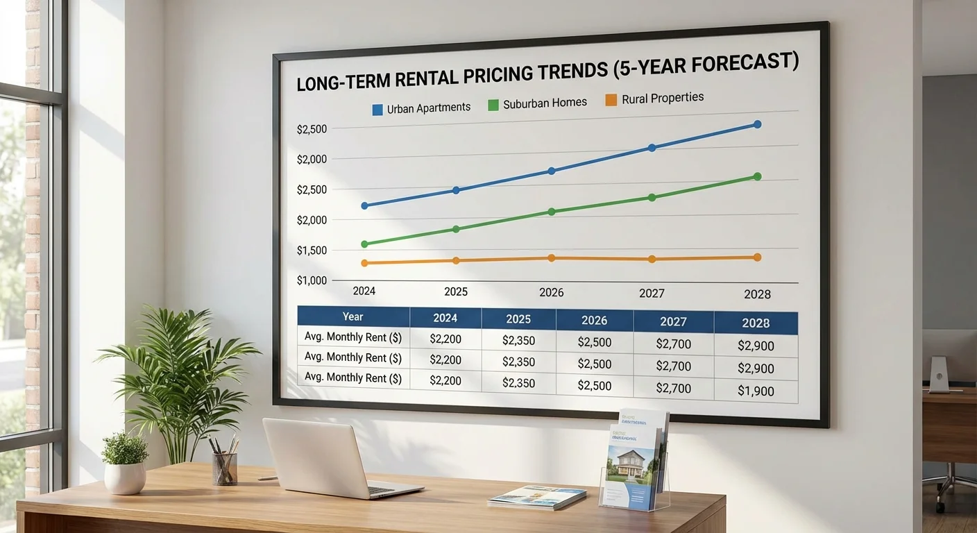 Graph showing pricing comparisons for different long-term rental vehicles in New Zealand