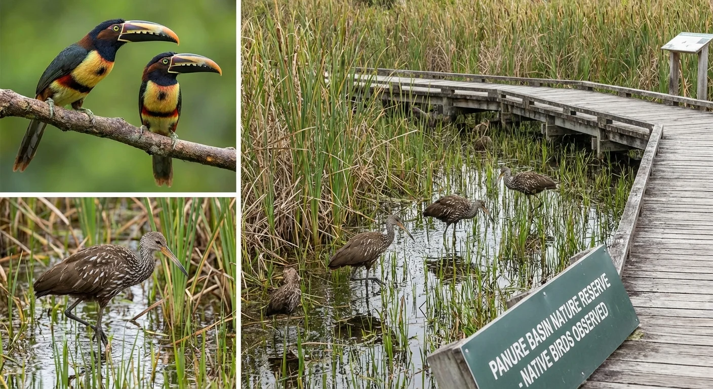 Tui bird perched on a pohutukawa tree branch at Panmure Basin