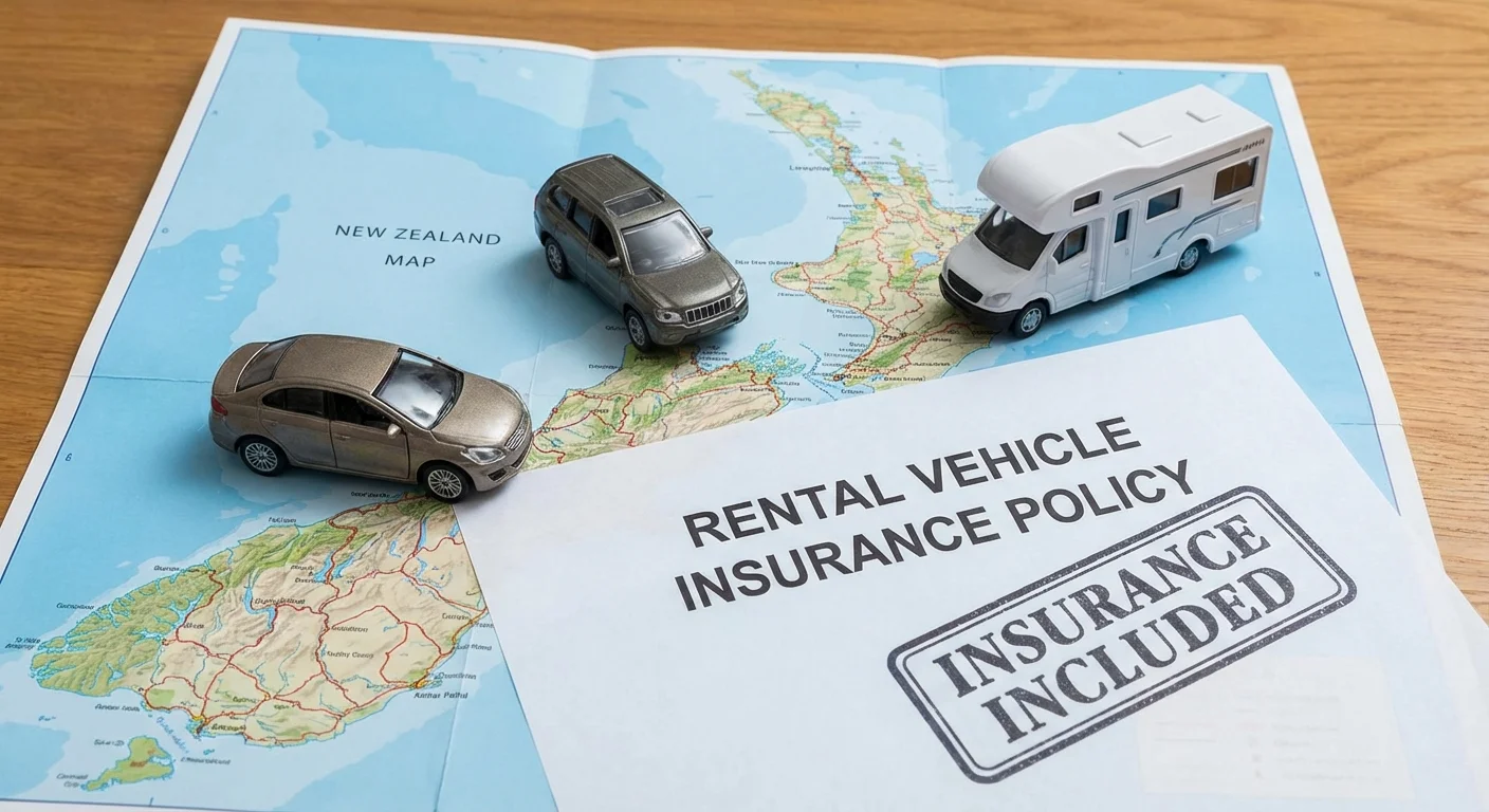 Map of New Zealand showing popular one-way car rental routes