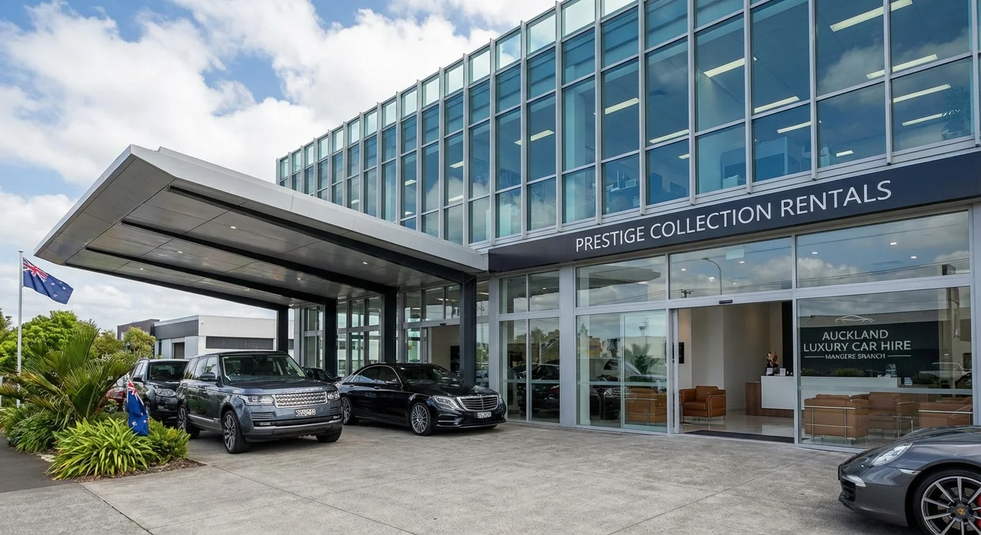 Rental Cars NZ luxury car rental office in Māngere, Auckland