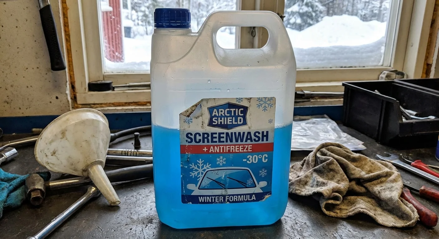 screenwash with antifreeze bottle