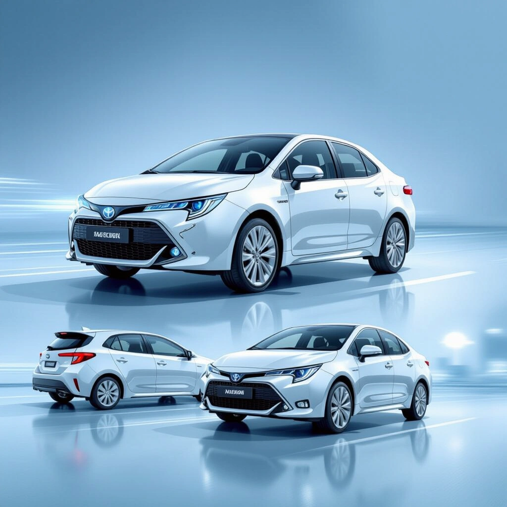 Toyota Corolla parked in an urban setting in Auckland with technical features highlighted