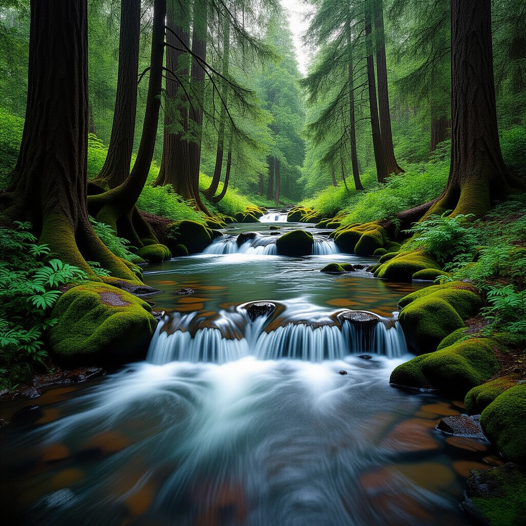 Natural hot stream at Kerosene Creek surrounded by native bush near Rotorua