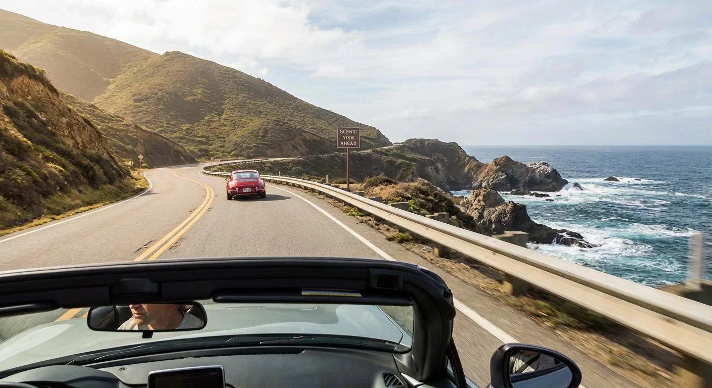 View of State Highway 1 along the South Island coast